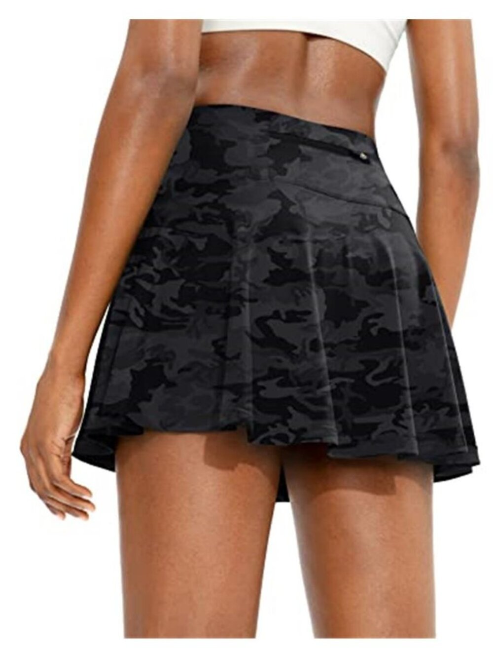 Camo Pleated Tennis Skirt for Women with 4 Pockets Women's High Waisted